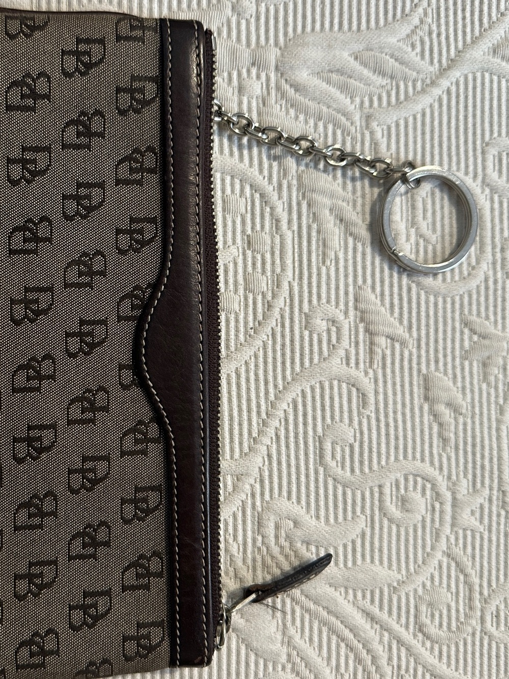 Dooney & Bourke signature "DB" monogram slim wristlet Keychain vintage Y2K 2000s - Picture 4 of 7